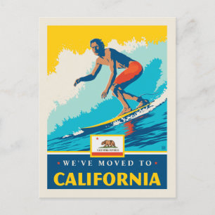 We zijn naar Californië verhuisd Uitnodiging Briefkaart