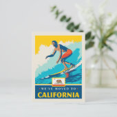 We zijn naar Californië verhuisd Uitnodiging Briefkaart (Staand voorkant)