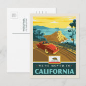 We zijn naar Californië verhuisd Uitnodiging Briefkaart (Voorkant / Achterkant)