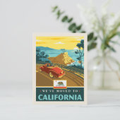 We zijn naar Californië verhuisd Uitnodiging Briefkaart (Staand voorkant)
