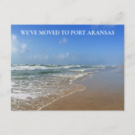 We zijn naar Custom Texas Beach Photo Moving Briefkaart