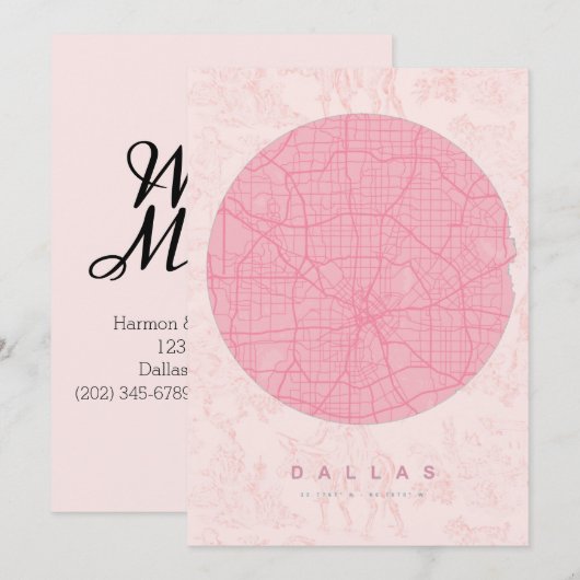 We zijn naar Dallas Moving Announcement verhuisd Kaart (Voorkant / Achterkant)