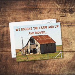 We zijn naar de Boerderij Funny Moving Announcemen Aankondigingskaart