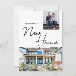 We zijn naar de foto van ons New Home Family House Feestdagenkaart