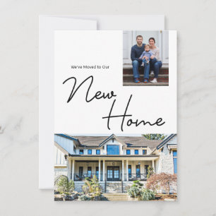 We zijn naar de foto van ons New Home Family House Feestdagenkaart