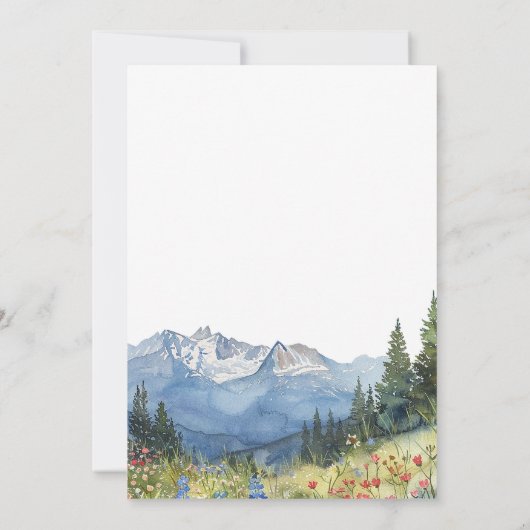 We zijn naar de Waterverf Mountain Elopement bruil Kaart (Achterkant)