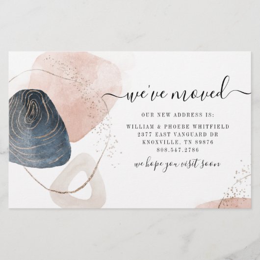 We zijn naar een nieuw adres verhuisd briefpapier (Voorkant)