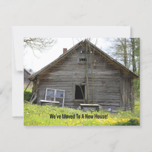 We zijn naar een nieuw huis gegaan briefkaart