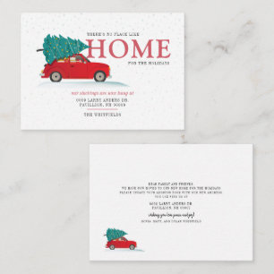 We zijn naar een nieuwe vakantiewoning verhuisd notitiekaartje