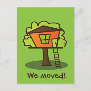 We zijn naar een Treehouse verhuisd. Aankondigingskaart