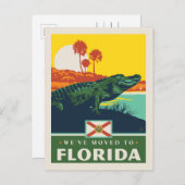 We zijn naar Florida verhuisd Uitnodiging Briefkaart (Voorkant / Achterkant)