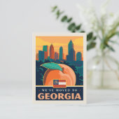 We zijn naar Georgië verhuisd Uitnodiging Briefkaart (Staand voorkant)