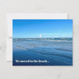 We zijn naar het Beach New Home-adres gegaan Aankondiging