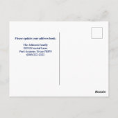 We zijn naar het Beach New Home-adres gegaan Briefkaart (Achterkant)