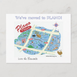 We zijn naar het Briefkaart van Plano Texas verhui