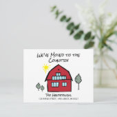 We zijn naar het Land Moving Announcement gegaan Briefkaart (Staand voorkant)