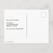 We zijn naar het land verhuisd (aanpasbaar) aankondigingskaart (Achterkant)