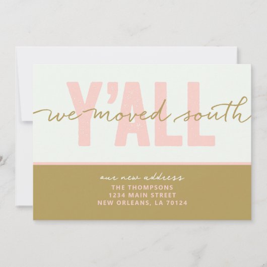 We zijn naar het zuiden verhuisd kaart (Voorkant)