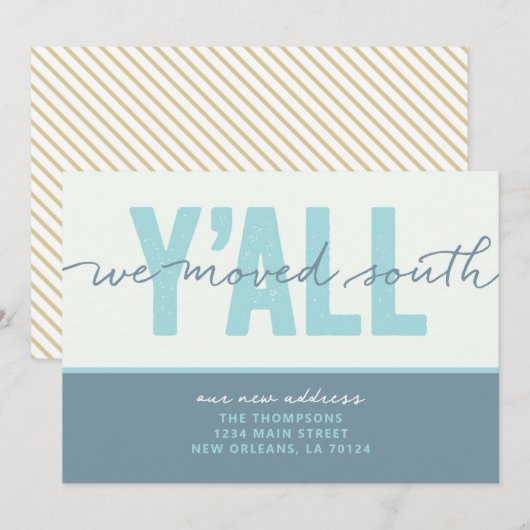 We zijn naar het zuiden verhuisd kaart (Voorkant / Achterkant)