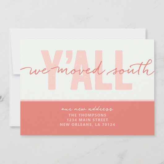 We zijn naar het zuiden verhuisd kaart (Voorkant)