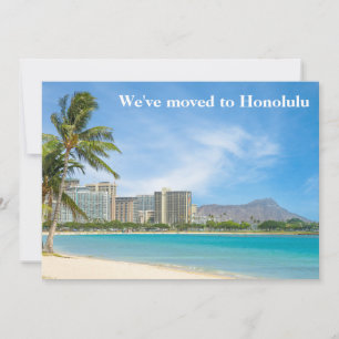 We zijn naar Honolulu Beach Photo Custom Moving Aankondiging