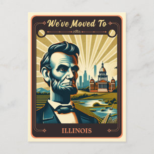 We zijn naar Illinois verhuisd BRIEFKAART