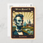 We zijn naar Illinois verhuisd |  BRIEFKAART (Voorkant / Achterkant)