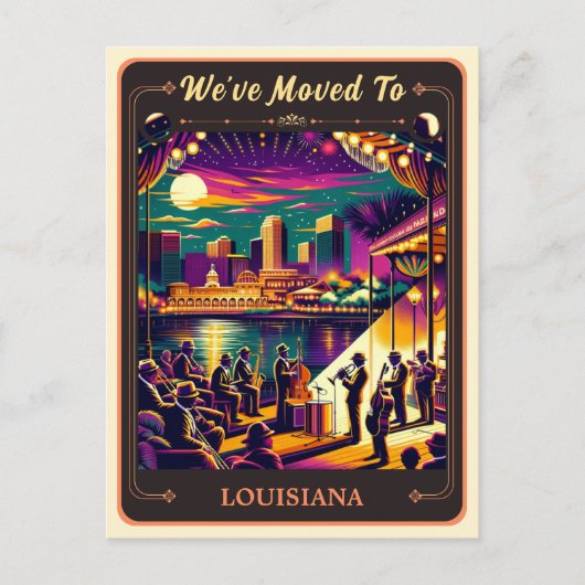 We zijn naar Louisiana verhuisd | BRIEFKAART (Voorkant)