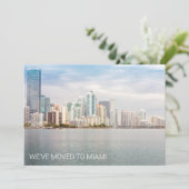 We zijn naar Miami Florida Beach Photo Moving Aankondiging (Staand voorkant)