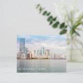 We zijn naar Miami Florida Beach Photo Moving Briefkaart (Staand voorkant)