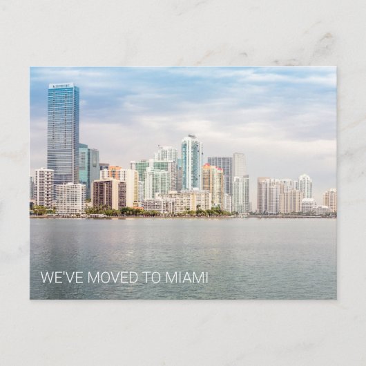 We zijn naar Miami Florida Beach Photo Moving Briefkaart (Voorkant)