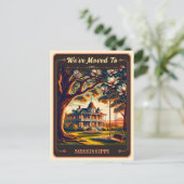 We zijn naar Mississippi verhuisd |  BRIEFKAART (Staand voorkant)