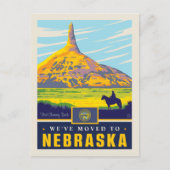 We zijn naar Nebraska verhuisd Uitnodiging Briefkaart (Voorkant)