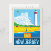 We zijn naar New Jersey verhuisd Uitnodiging Briefkaart (Voorkant / Achterkant)