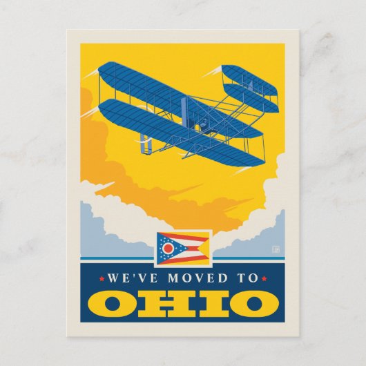 We zijn naar Ohio verhuisd Uitnodiging Briefkaart (Voorkant)