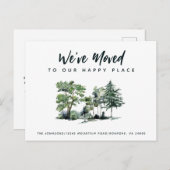 We zijn naar ons Happy Place New Address gegaan Aankondigingskaart (Voorkant / Achterkant)