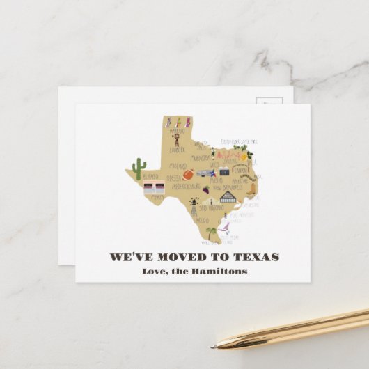 We zijn naar Texas Briefkaart gegaan (Voorkant / Achterkant in situ)