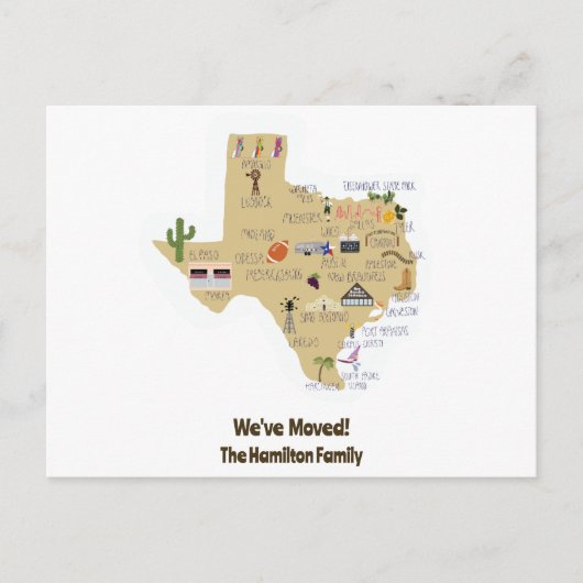 We zijn naar Texas Briefkaart gegaan (Voorkant)