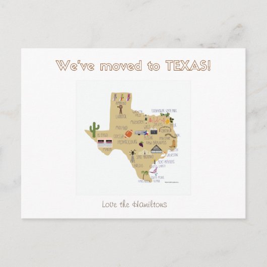 We zijn naar Texas Briefkaart gegaan (Voorkant)