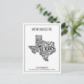 We zijn naar Texas State Floral Mandala verhuisd Aankondigingskaart (Staand voorkant)