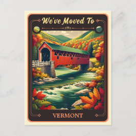 We zijn naar Vermont verhuisd | BRIEFKAART