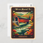We zijn naar Vermont verhuisd |  BRIEFKAART (Voorkant / Achterkant)