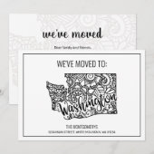 We zijn naar Washington State Floral Mandala verhu Aankondiging (Voorkant / Achterkant)