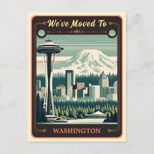 We zijn naar Washington verhuisd |  BRIEFKAART (Voorkant)