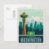 We zijn naar Washington verhuisd Uitnodiging Briefkaart (Voorkant / Achterkant)