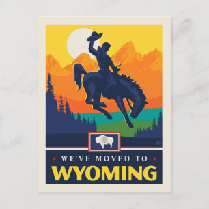 We zijn naar Wyoming verhuisd Uitnodiging Briefkaart