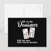 We zijn net als Dominoes Tiles Puzzler Game Gift Briefkaart (Voorkant / Achterkant)