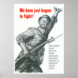 We zijn net begonnen met vechten. poster