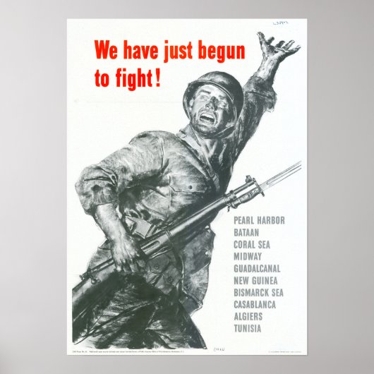 We zijn net begonnen met vechten. poster (Voorkant)