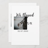 We zijn net getrouwd en voegen foto naam letterdat feestdagenkaart (Voorkant / Achterkant)